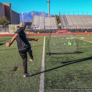 PowerNet Carli Lloyd Rebounder Training Net for Soccer, Lacrosse, Baseball, Softball | Angled Multi-Sport Rebound Pitchback Net | Portable Dual Practice Surface