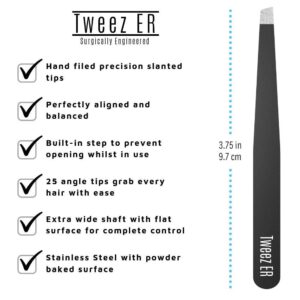 Tweezers for Women, Professional tweezers precision Stainless Steel with Slanted Tip, Ideal Tweezers for ingrown hair, Eyebrow Tweezers & Precision Tweezers for Your Daily Beauty Routine