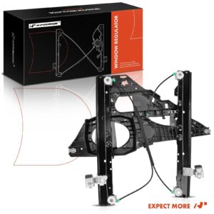 A-Premium Power Window Regulator with Motor and Panel Replacement for Ford Expedition Lincoln Navigator 2007-2017 Front Left Driver Side (with 2 Prongs Plug)