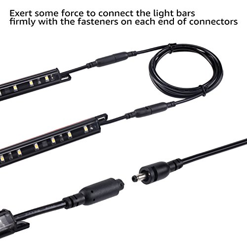 TORCHSTAR 39 Inches Interconnect Cable, Gun Safe Lighting Kit Extension Cable, Under Cabinet Light Extension Cord, LED Under Cabinet Lighting Accessories, Pack of 4