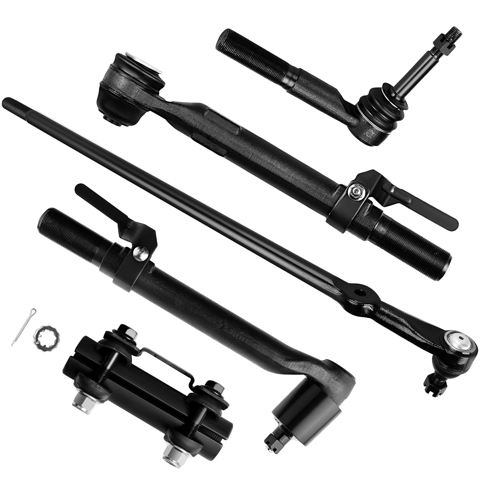 SCITOO 5pcs 4WD Front Suspension Kit Outer Tie Rod End Center Link Tie Rod Adjusting Sleeve Fit 2005-2016 For Ford For F-250 Super Duty For F-350 Super Duty