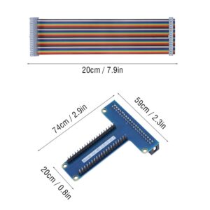 T-Type GPIO Extension Module Board Adapter with 40Pin Ribbon Flat Cable for Raspberry Pi 1B+/ 2B/ 3B