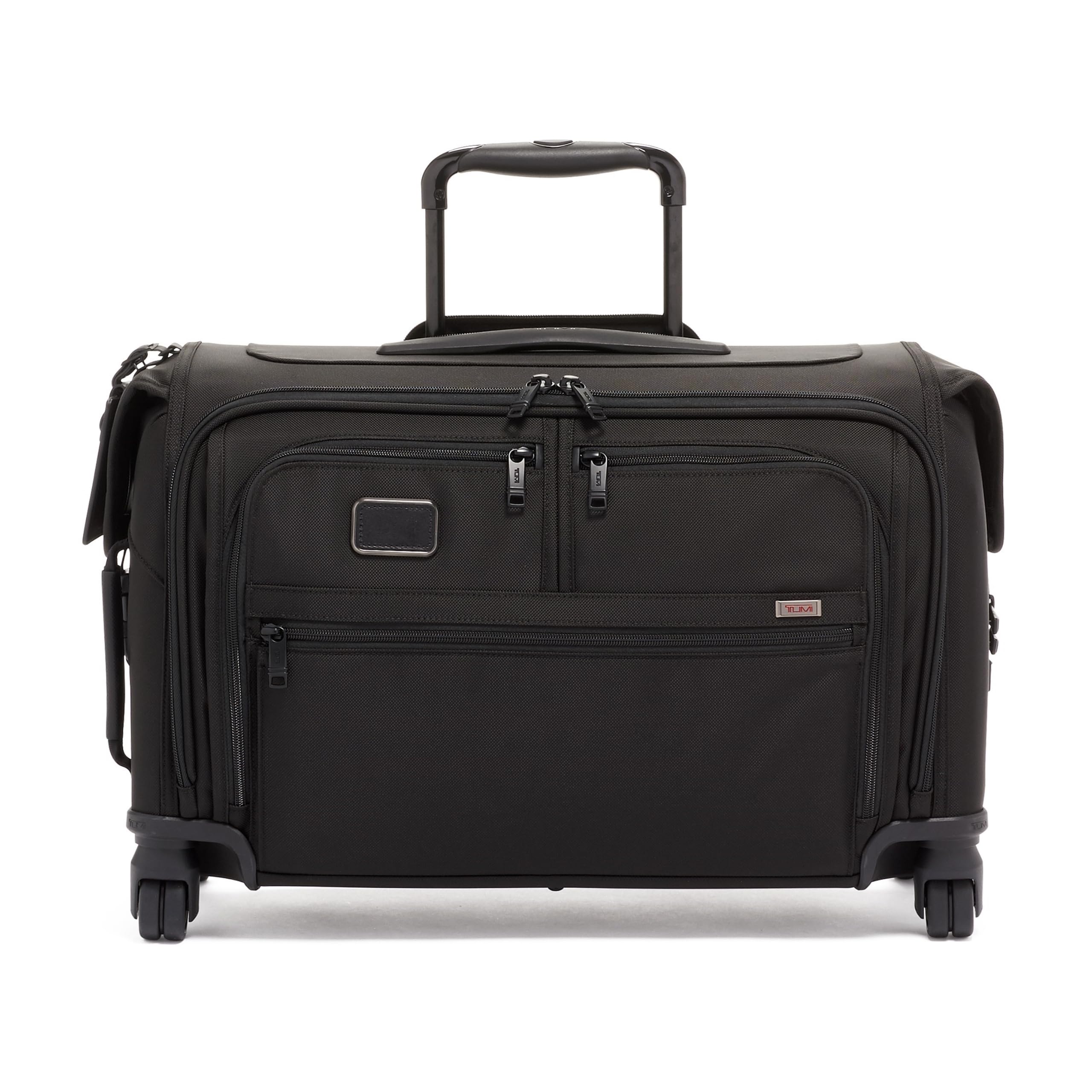 TUMI - Alpha Garment 4-Wheel Carry-On Luggage - Zippered Section for a Suit - 22-Inch Dress or Suit Bag for Men and Women - Black