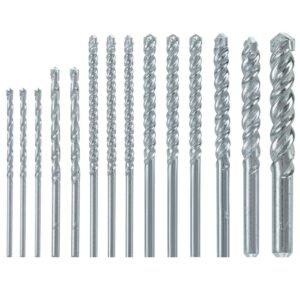 bosch fast spiral carbide masonry rotary drill bit set for drilling in brick and block (14-piece)