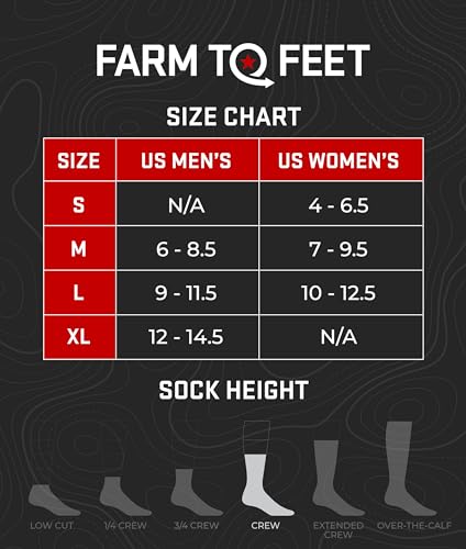 Farm to Feet Women's Emeryville Lightweight Crew Socks, Mosstone, Medium