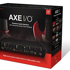 IK Multimedia AXE I/O premium 2-in 5-out 24-bit, 192 kHz USB audio interface for Mac/PC with advanced guitar tone shaping, Hi-Z re-amp out and massive AmpliTube and TONEX software bundle