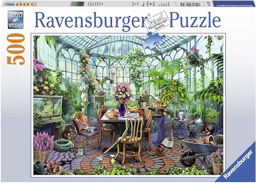 Ravensburger Greenhouse Morning 500 Piece Puzzle - Unique Artistic Experience | Materials | Perfect Fit Technology | Ideal for Family Gatherings | FSC-Certified Materials