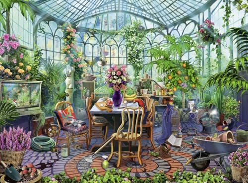 Ravensburger Greenhouse Morning 500 Piece Puzzle - Unique Artistic Experience | Materials | Perfect Fit Technology | Ideal for Family Gatherings | FSC-Certified Materials