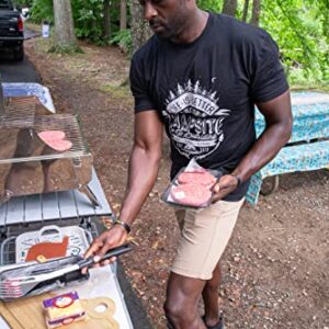 Camco Life is Better at The Campsite Retro RV Shaped Bamboo Wood Cutting Board for Food Prep-Doesn't Dull Knives, Resists Moisture (53089)