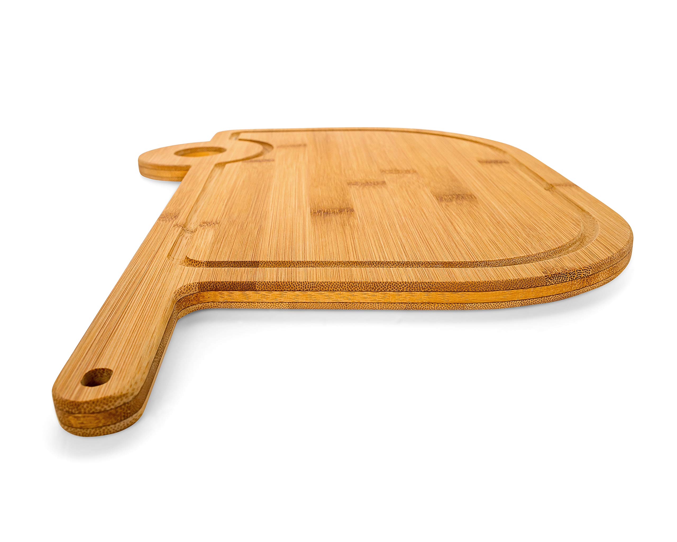 Camco Life is Better at The Campsite Retro RV Shaped Bamboo Wood Cutting Board for Food Prep-Doesn't Dull Knives, Resists Moisture (53089)