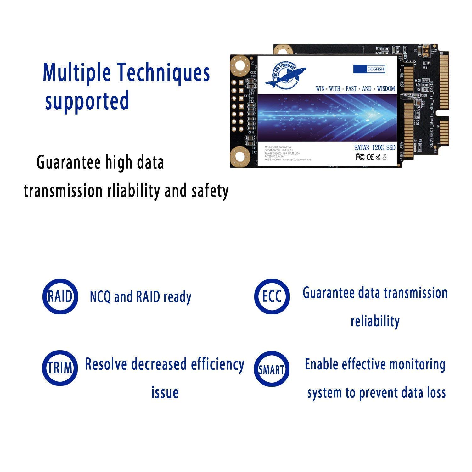 Dogfish SSD Msata 64GB Internal Solid State Drive Mini Sata Disk Drive High Performance Hard Drive for Desktop Laptop Notebook(MSATA, 64GB)