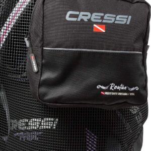 Cressi Heavy Duty Mesh Backpack 90 liters Capacity for Scuba Diving, Water Sport Gear | Roatan: designed in Italy, Black, One Size (UB936000)