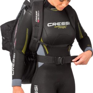 Cressi Heavy Duty Mesh Backpack 90 liters Capacity for Scuba Diving, Water Sport Gear | Roatan: designed in Italy, Black, One Size (UB936000)