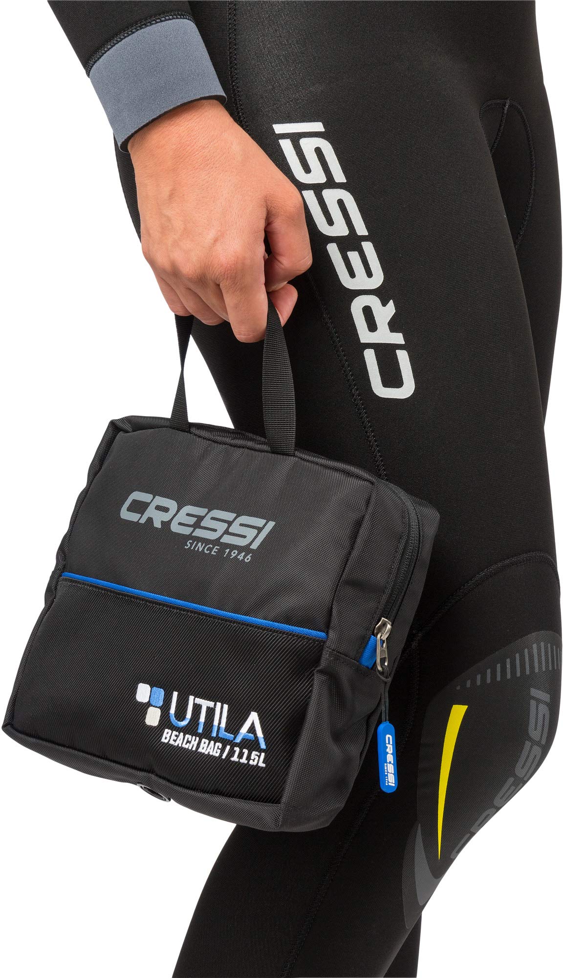 Cressi Heavy Duty Mesh Backpack 85 liters Capacity for Snorkeling, Water Sport Gear | Utila: designed in Italy, Black, One Size (UB937000)