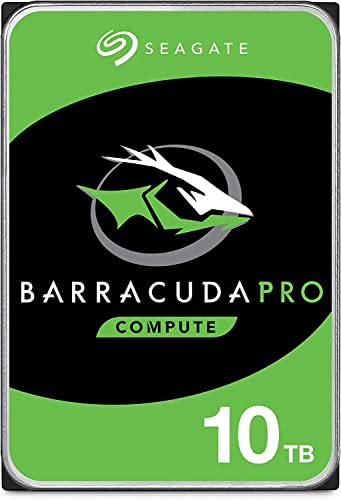 SEAGATE Barracuda Pro SATA HDD 10TB 7200RPM 6Gb/s 256MB Cache 3.5-Inch Internal Hard Drive for PC Desktop Computers System All in One Home Servers DAS (ST10000DM0004) (Renewed)