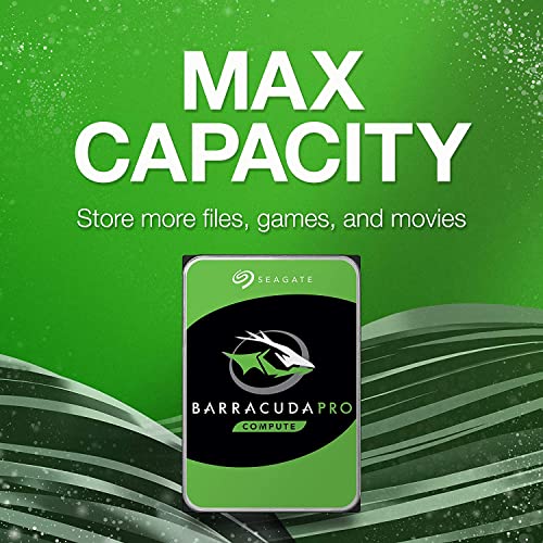 SEAGATE Barracuda Pro SATA HDD 10TB 7200RPM 6Gb/s 256MB Cache 3.5-Inch Internal Hard Drive for PC Desktop Computers System All in One Home Servers DAS (ST10000DM0004) (Renewed)