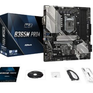 ASRock B365M PRO4 LGA1151/ Intel B365/ DDR4/ Quad CrossFireX/ SATA3&USB3.1/ M.2/ A&GbE/ MicroATX Motherboard