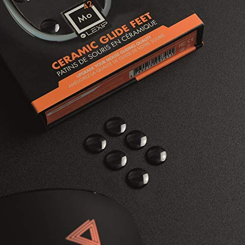 Lexip Mo42 Ceramic Gaming Feet - Hardwearing, Incomparable Glide - Compatible with All Mice, Laser and Optical - Gain Speed, Precision, Control and Playing Comfort (V1)