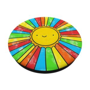 Rays Of Sunshine Design- Cute rainbow Gift PopSockets PopGrip: Swappable Grip for Phones & Tablets