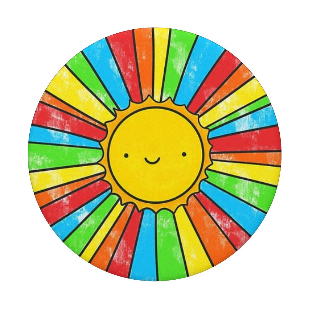 Rays Of Sunshine Design- Cute rainbow Gift PopSockets PopGrip: Swappable Grip for Phones & Tablets