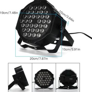 Litake DJ Par Lights, RGB 36 LED Stage Lights Sound Activated,Remote & DMX Controlled LED Uplights,7 Modes Uplighting for Dance Party Church Wedding Birthday Holiday Music Show-2 Pack