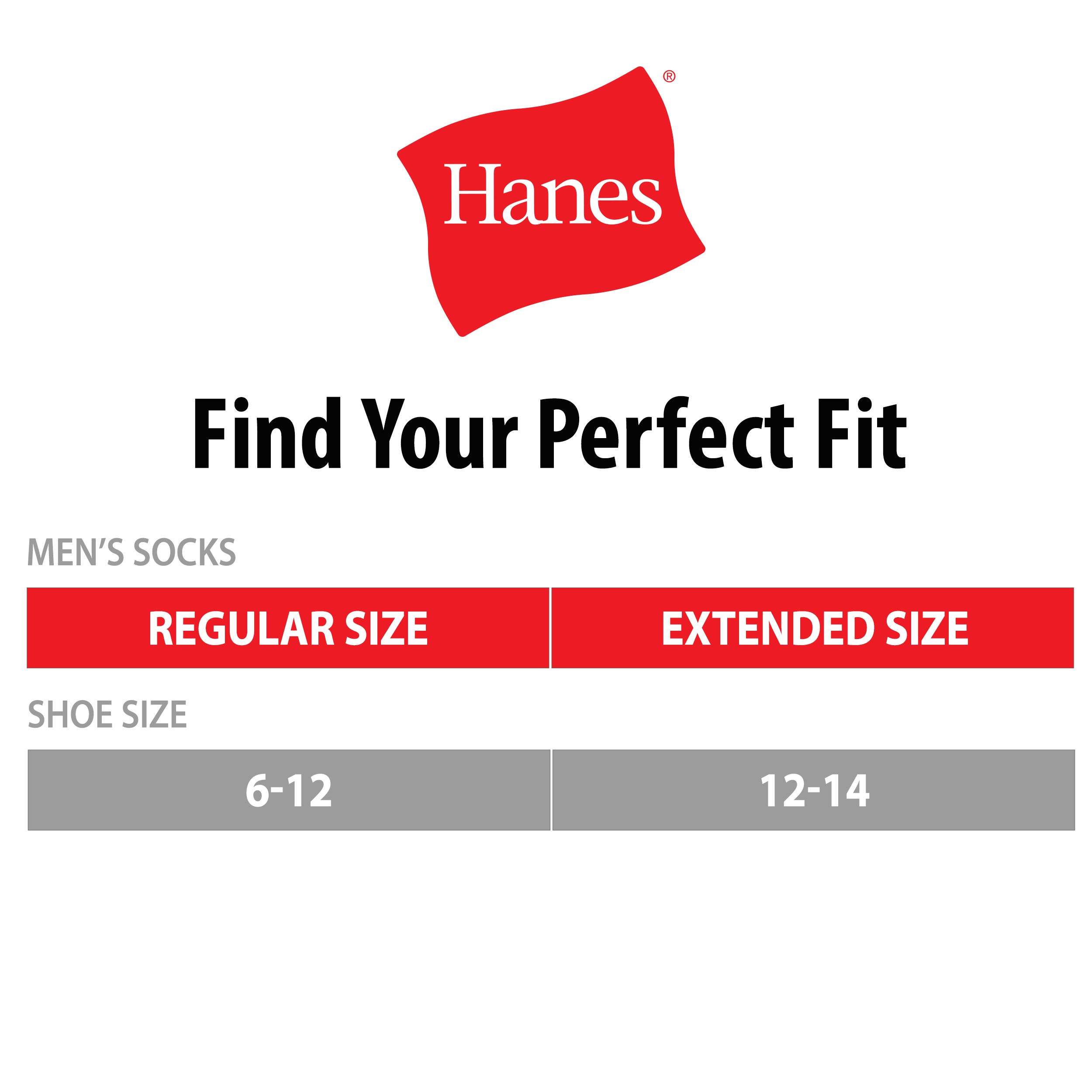 Hanes Men's Big and Tall Active Cool 12-Pack Crew Socks Black, *BIG* Shoe: 12-14 / Sock: 13-15