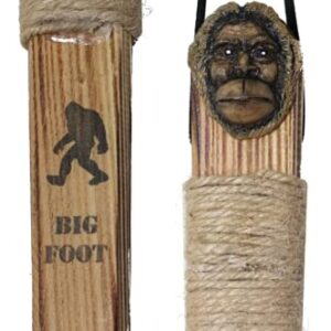 Rustic Axentz Kids Children Wood Walking Trekking Hiking Pole Stick with Twine Grip, Rubber Tip, Wrist Strap, 38", Carved Big Foot