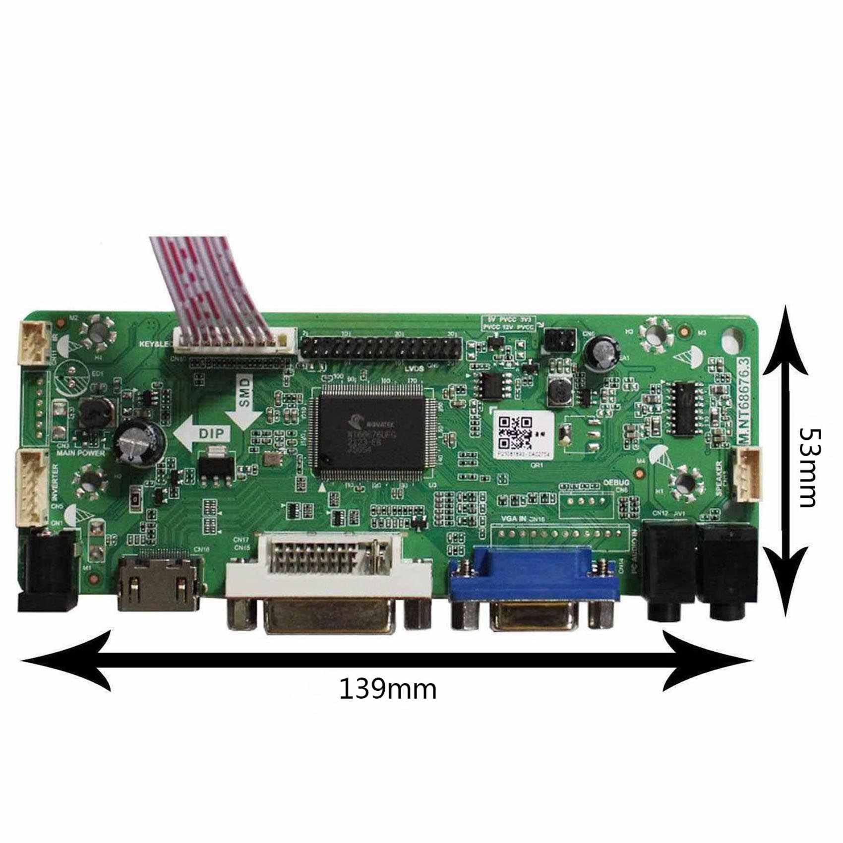 HDMI VGA Audio Controller Board for 1920x1080 LM215WF4-TLE9 LM230WF5-TLD1 M236HGE-L10 30Pins LVDs LCD Screen 21.5" 23" 23.6"