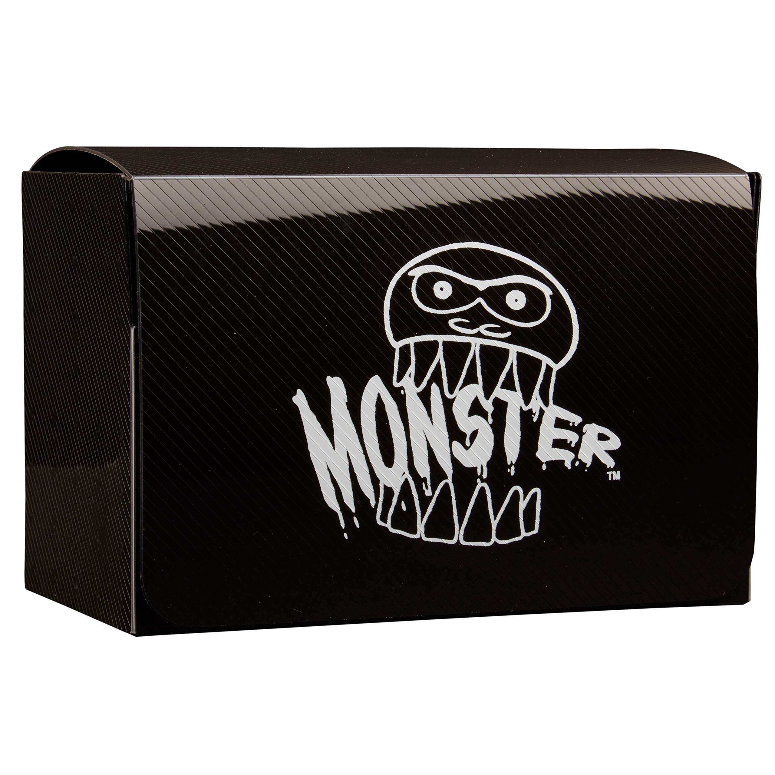 Monster Protectors XL Commander Magnetic Double Deck Storage Box (Black) for Collectible Trading Cards-Dual Compartments for up to 200 Cards- Standard & Smaller Size TCGs works with Yugioh MTG Pokémon