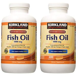 Kirkland Signature hgar Fish Oil Concentrate 2 Pack, 400 Count (Pack of 2)