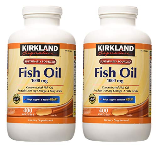 Kirkland Signature hgar Fish Oil Concentrate 2 Pack, 400 Count (Pack of 2)