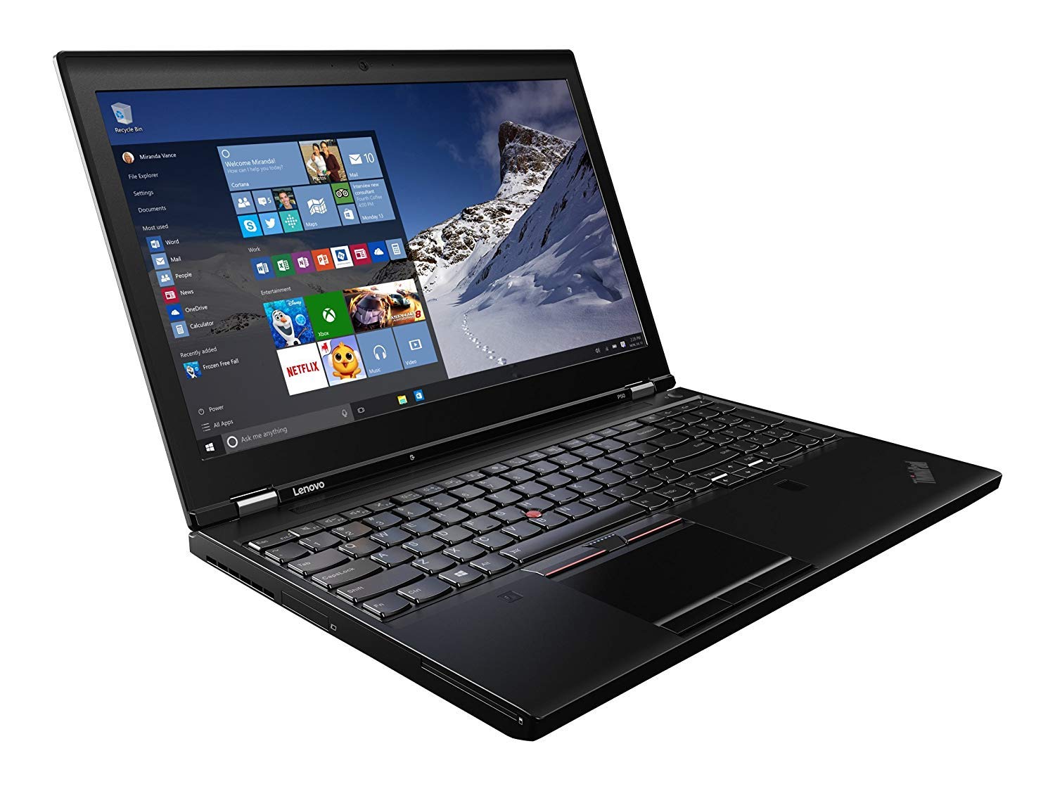 Lenovo ThinkPad P50 15.6 FHD Laptop, Core i7-6700HQ 2.6GHz, 16GB RAM, 240GB Solid State Drive, Windows 10 Pro 64bit (Renewed)