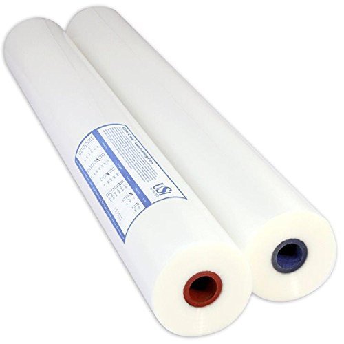 USI Opti Clear Thermal Low-Temp EVA Roll Laminating Film, 1 Inch Core, 1.5 Mil, 27 Inches x 500 Feet, Gloss Finish, 2-Pack