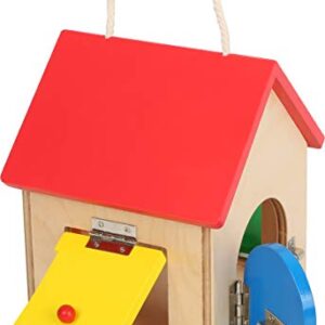 Small Foot Wooden Toys Compact House of Locks playset Designed for Children 3+, Multi