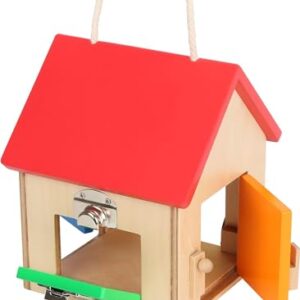 Small Foot Wooden Toys Compact House of Locks playset Designed for Children 3+, Multi