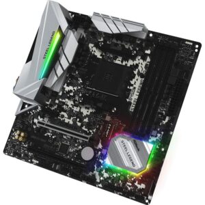 ASRock B450M STEEL LEGEND Socket AM4/ AMD Promontory B450/ DDR4/ Quad CrossFireX/ SATA3&USB3.1/ M.2/ A&GbE/ MicroATX Motherboard