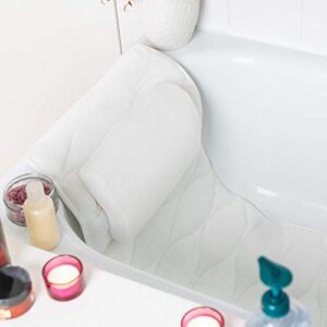 Bath Pillows for Tub Neck and Back Support - Full Body Bath Pillow for Bathtub Premium Comfort for Ultimate Home Spa, Bath Accessories for Women, Self Care Gift Ideas, Pampering and Relaxation Gifts.