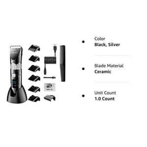 Hatteker Cordless Hair Trimmer Pro Hair Clippers Beard Trimmer for Men Haircut Kit Cordless USB Rechargeable Waterproof