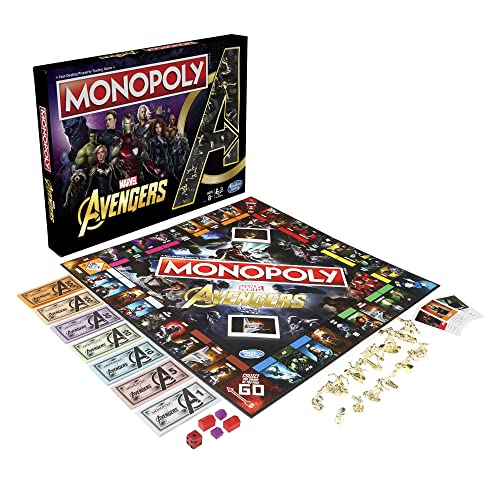 Hasbro Gaming Monopoly: Marvel Avengers Edition Board Game, Ages 8 and Up