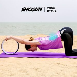 Shogun Yoga Wheel Roller for Back Pain Relief - Back Roller Wheel Stretching Device for Back Pain Relief - Back Cracking Wheel Perfect for Spine Stretching, Improved Flexibility & Mobility