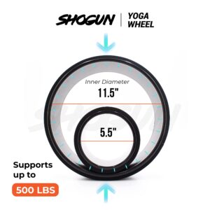 Shogun Yoga Wheel Roller for Back Pain Relief - Back Roller Wheel Stretching Device for Back Pain Relief - Back Cracking Wheel Perfect for Spine Stretching, Improved Flexibility & Mobility