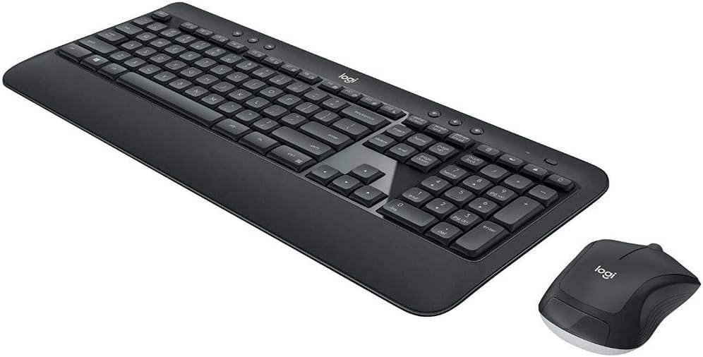 Logitech MK540 Advanced Wireless Keyboard Full Size for Windows Keyboard and Mouse, Long Battery Life, Caps Lock Indicator Light, Hot Keys