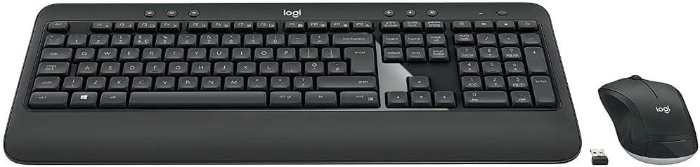 Logitech MK540 Advanced Wireless Keyboard Full Size for Windows Keyboard and Mouse, Long Battery Life, Caps Lock Indicator Light, Hot Keys