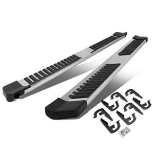 auto dynasty 6 inches side step nerf bar running boards compatible with ford f150 crew cab 04-14, stainless steel, silver painted finish