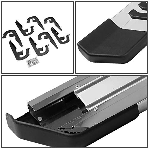 Auto Dynasty 6 Inches Side Step Nerf Bar Running Boards Compatible with Ford F150 Crew Cab 04-14, Stainless Steel, Silver Painted Finish