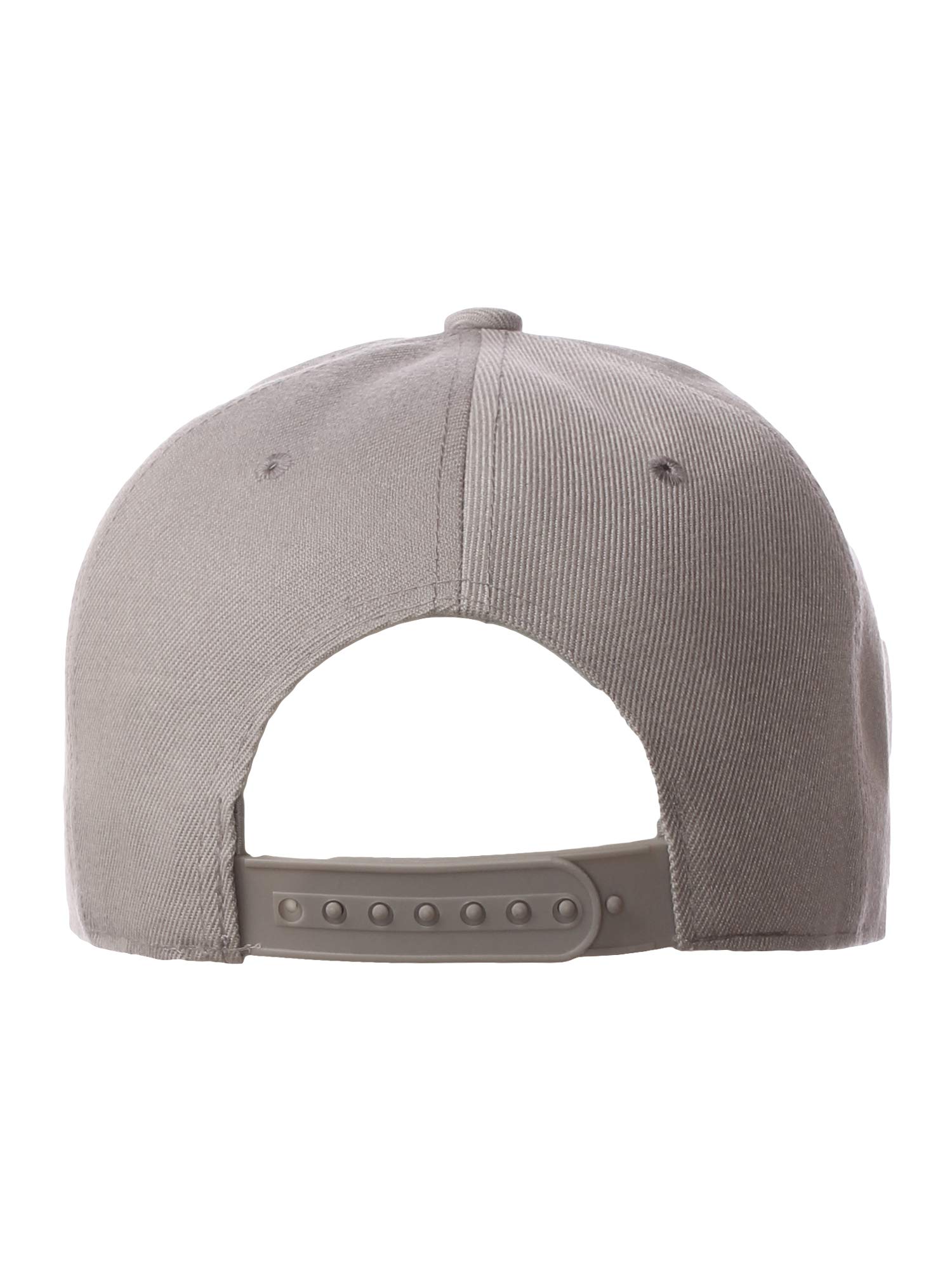 Classic Snapback Hat Custom A to Z Initial Letters, Light Grey Cap White Black Letter Initial E