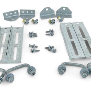 Sturdy Built (4) 10" Galvanized Swivel Top Bunk Bracket Kit with Hardware for 1.5x3 Boat Trailer Crossmember