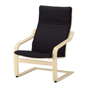 IKEA Poang Armchair Birch Veneer Knisa Black 992.408.26