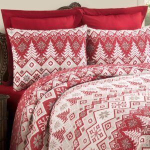 C&F Home Delete King 3 Piece Set Red