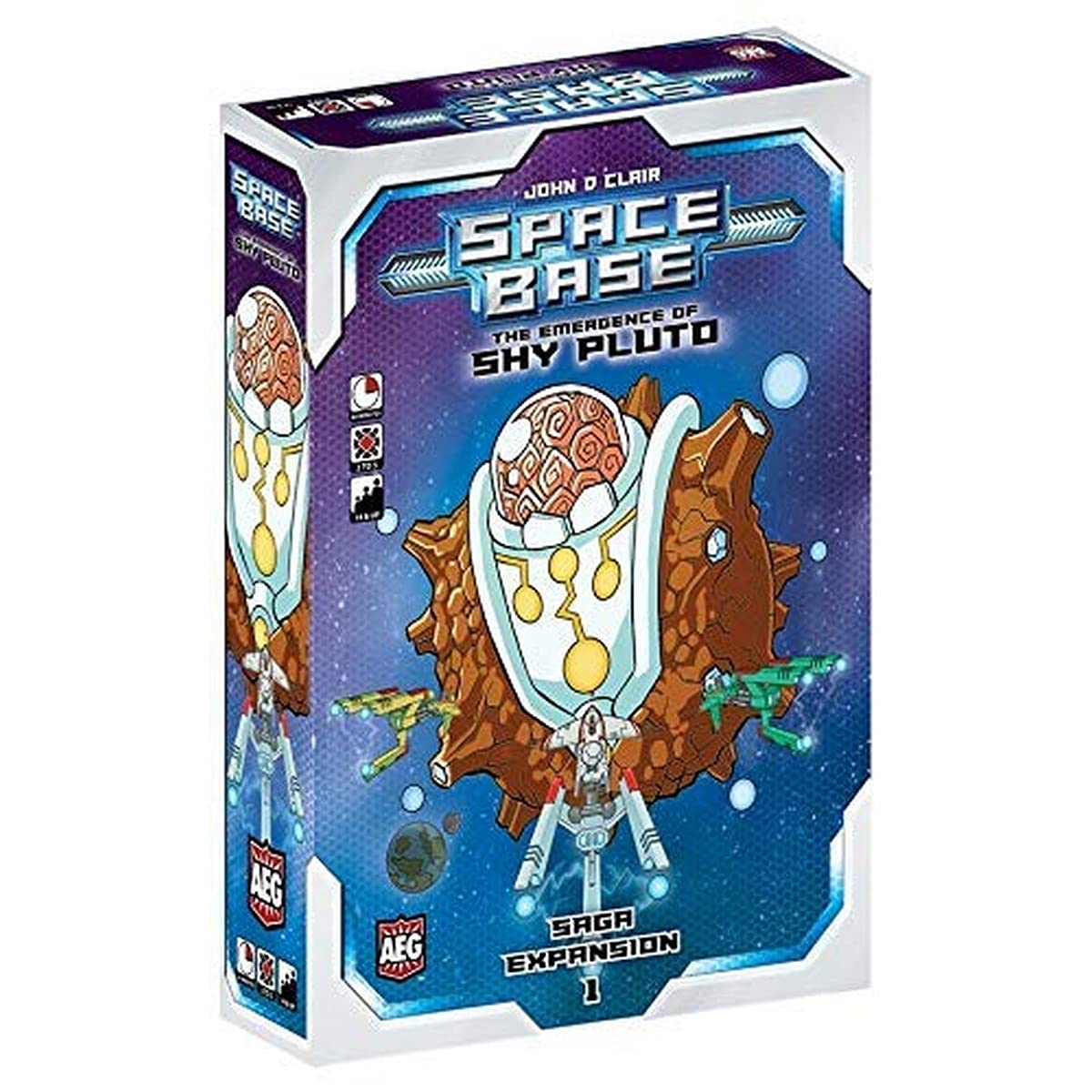 Space Base The Emergence of Shy Pluto Expansion -AEG, Board Game, Dice Game, Play The Story, Stop The Planet Killer, Discover The Secrets, 2 to 5 Players, 60 Minute Play Time, for Ages 14 and Up